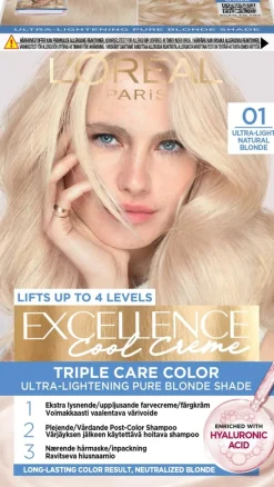 L'Oréal Paris Excellence Creme 01 Blonde Supreme Erittäin Kirkas Vaalea kestoväri 1kpl
