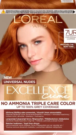 L'Oréal Paris Excellence Creme Universal Nudes 7UR Copper kestoväri ilman ammoniakkia 1kpl