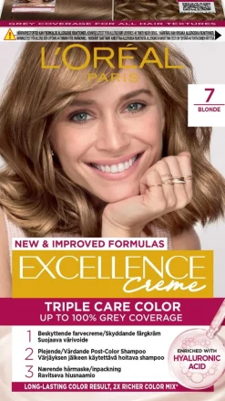 L'Oréal Paris Excellence Creme 7 Blonde Tummanvaalea kestoväri 1kpl