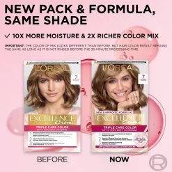 L'Oréal Paris Excellence Creme 7 Blonde Tummanvaalea kestoväri 1kpl