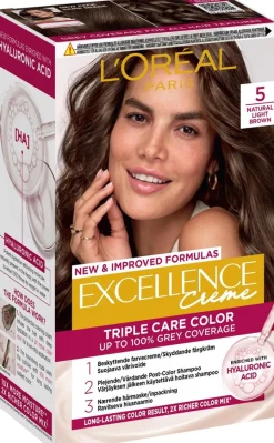 L'Oréal Paris Excellence Creme 5 Natural Light Brown Ruskea kestoväri 1kpl