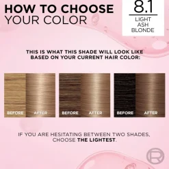 L'Oréal Paris Excellence Creme 8.1 Light Ash Blonde Keskivaalea Tuhka kestoväri 1kpl