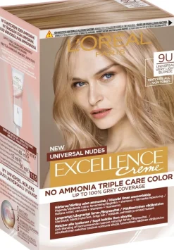 L'Oréal Paris Excellence Universal Nudes 9U Universal Very Light Blonde kestoväri ilman ammoniakkia 1kpl