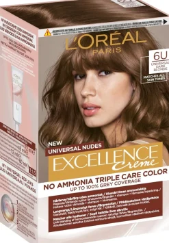 L'Oréal Paris Excellence Universal Nudes 6U Universal Dark Blonde kestoväri ilman ammoniakkia 1kpl