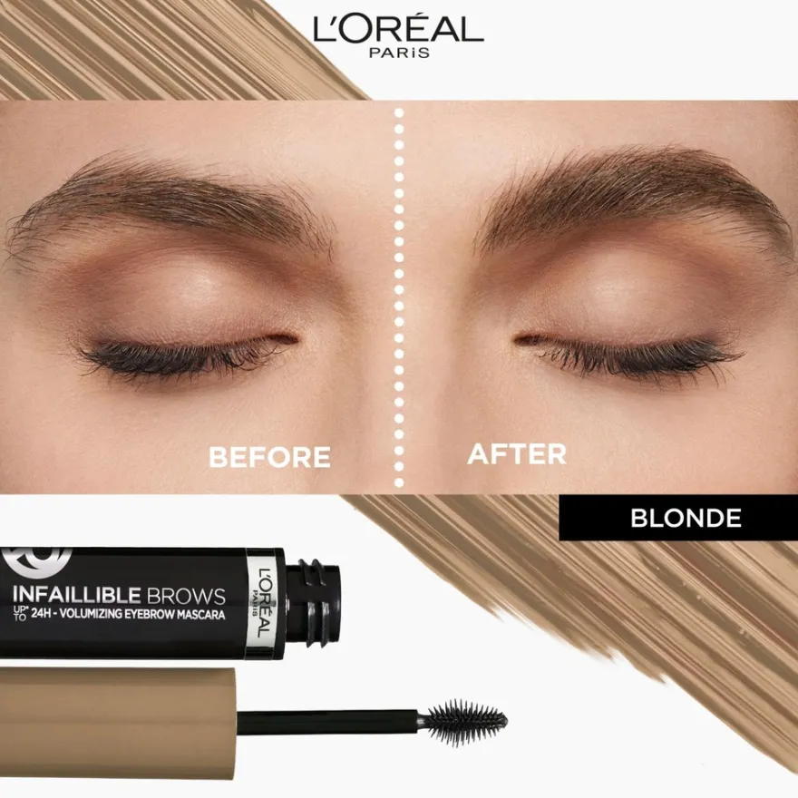 L'Oréal Paris Infaillible Brows 24H Volumizing Eyebrow 7.0 Blonde kulmamaskara 5ml
