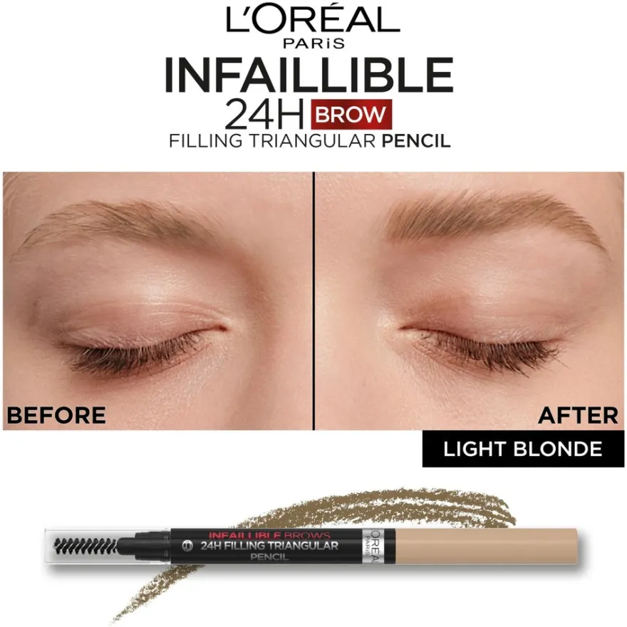 L'Oréal Paris Infaillible Brows 24H Filling Triangular Pencil 1.0 Ebony kulmakynä 1ml
