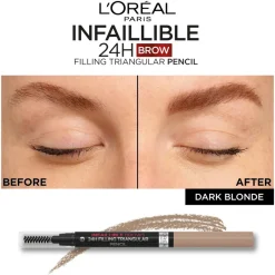 L'Oréal Paris Infaillible Brows 24H Filling Triangular Pencil 1.0 Ebony kulmakynä 1ml