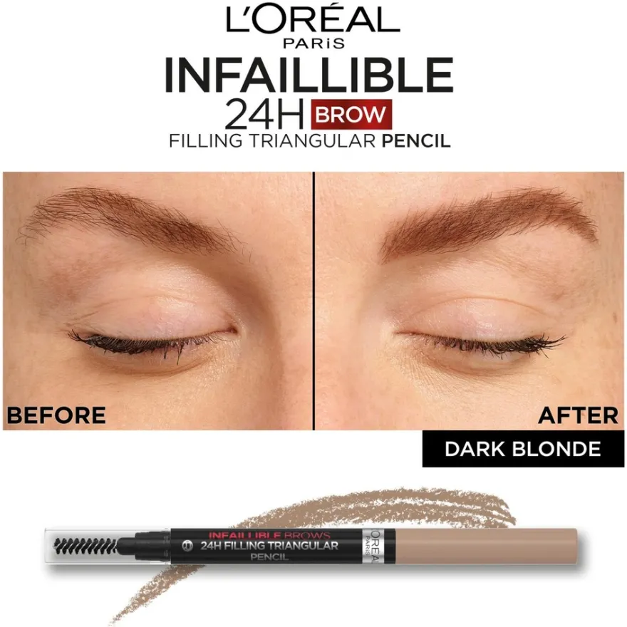 L'Oréal Paris Infaillible Brows 24H Filling Triangular Pencil 1.0 Ebony kulmakynä 1ml