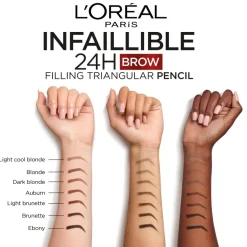 L'Oréal Paris Infaillible Brows 24H Filling Triangular Pencil 1.0 Ebony kulmakynä 1ml
