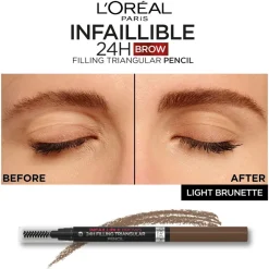 L'Oréal Paris Infaillible Brows 24H Filling Triangular Pencil 1.0 Ebony kulmakynä 1ml