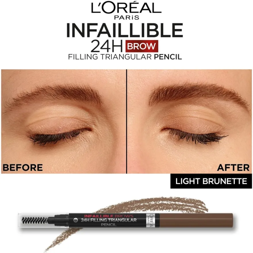 L'Oréal Paris Infaillible Brows 24H Filling Triangular Pencil 1.0 Ebony kulmakynä 1ml
