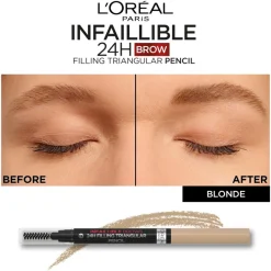 L'Oréal Paris Infaillible Brows 24H Filling Triangular Pencil 1.0 Ebony kulmakynä 1ml