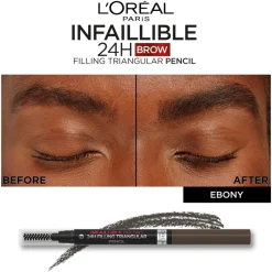 L'Oréal Paris Infaillible Brows 24H Filling Triangular Pencil 1.0 Ebony kulmakynä 1ml