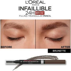 L'Oréal Paris Infaillible Brows 24H Filling Triangular Pencil 1.0 Ebony kulmakynä 1ml