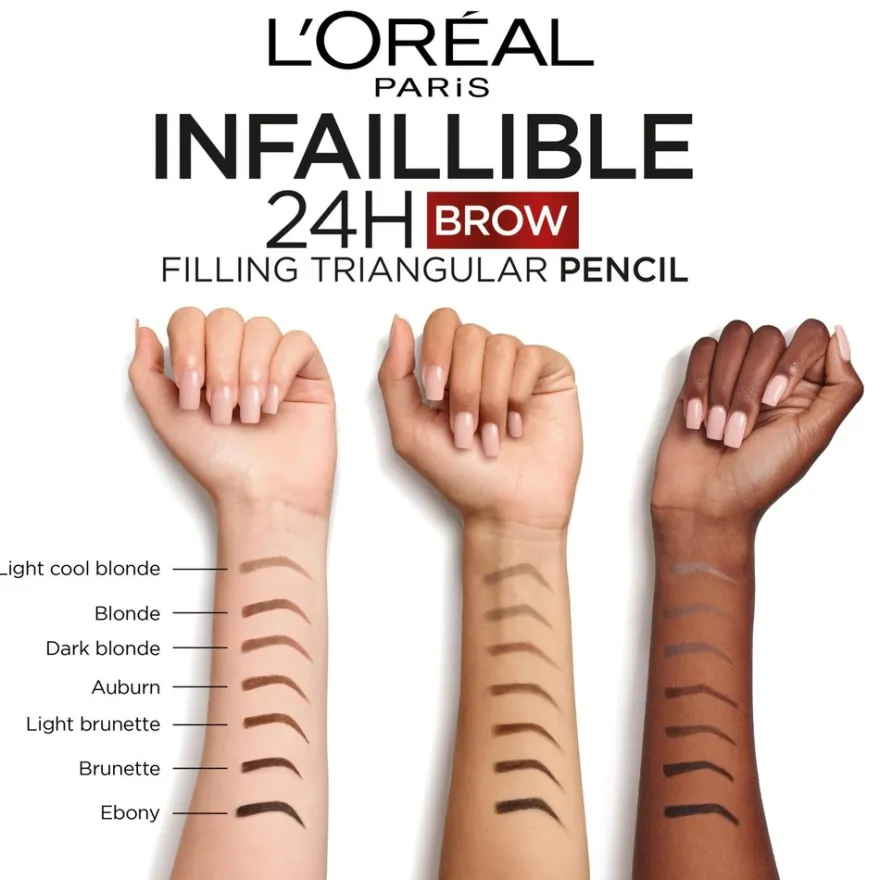 L'Oréal Paris Infaillible Brows 24H Filling Triangular Pencil 1.0 Ebony kulmakynä 1ml