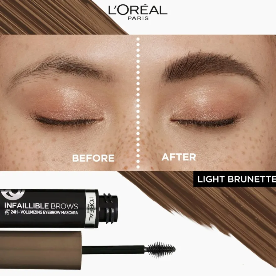 L'Oréal Paris Infaillible Brows 24H Volumizing Eyebrow 5.0 Light Brunette kulmamaskara 5ml