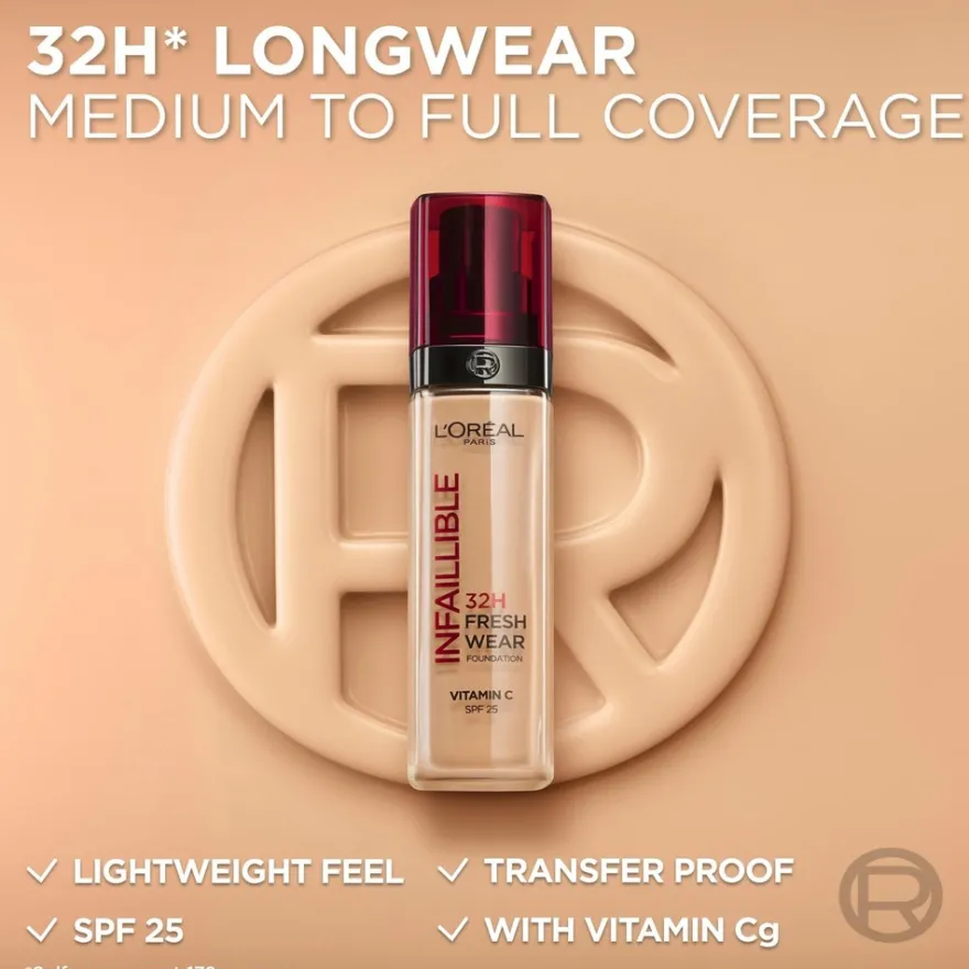L'Oréal Paris Infaillible Fresh Wear 300 Neutral Undertone meikkivoide 30ml