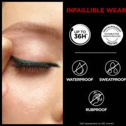 L'Oréal Paris Infaillible Grip 36H Gel Automatic Eyeliner 08 Emerald Green silmänrajausväri 0,3 g