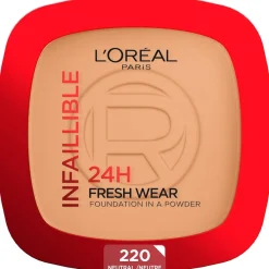 L'Oréal Paris Infaillible 24H Fresh Wear Foundation in a Powder Meikkipuuteri Neutral Undertone 30 ml