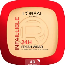L'Oréal Paris Infaillible 24H Fresh Wear Foundation in a Powder Meikkipuuteri Warm Undertone 30 ml