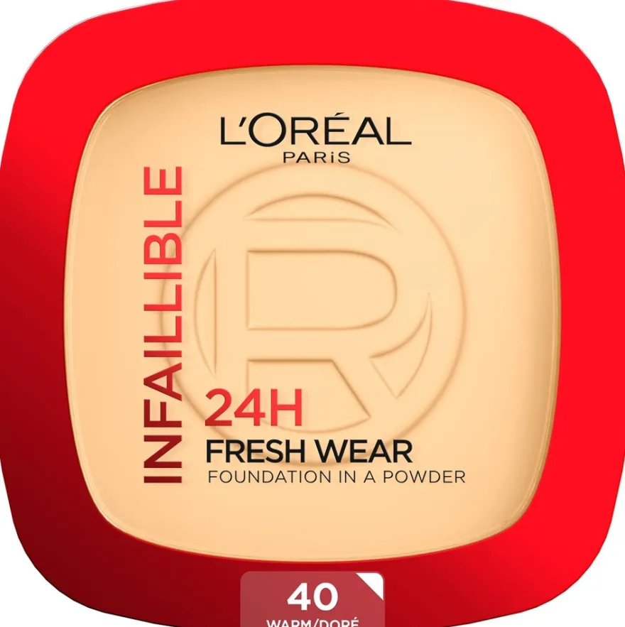 L'Oréal Paris Infaillible 24H Fresh Wear Foundation in a Powder Meikkipuuteri Warm Undertone 30 ml