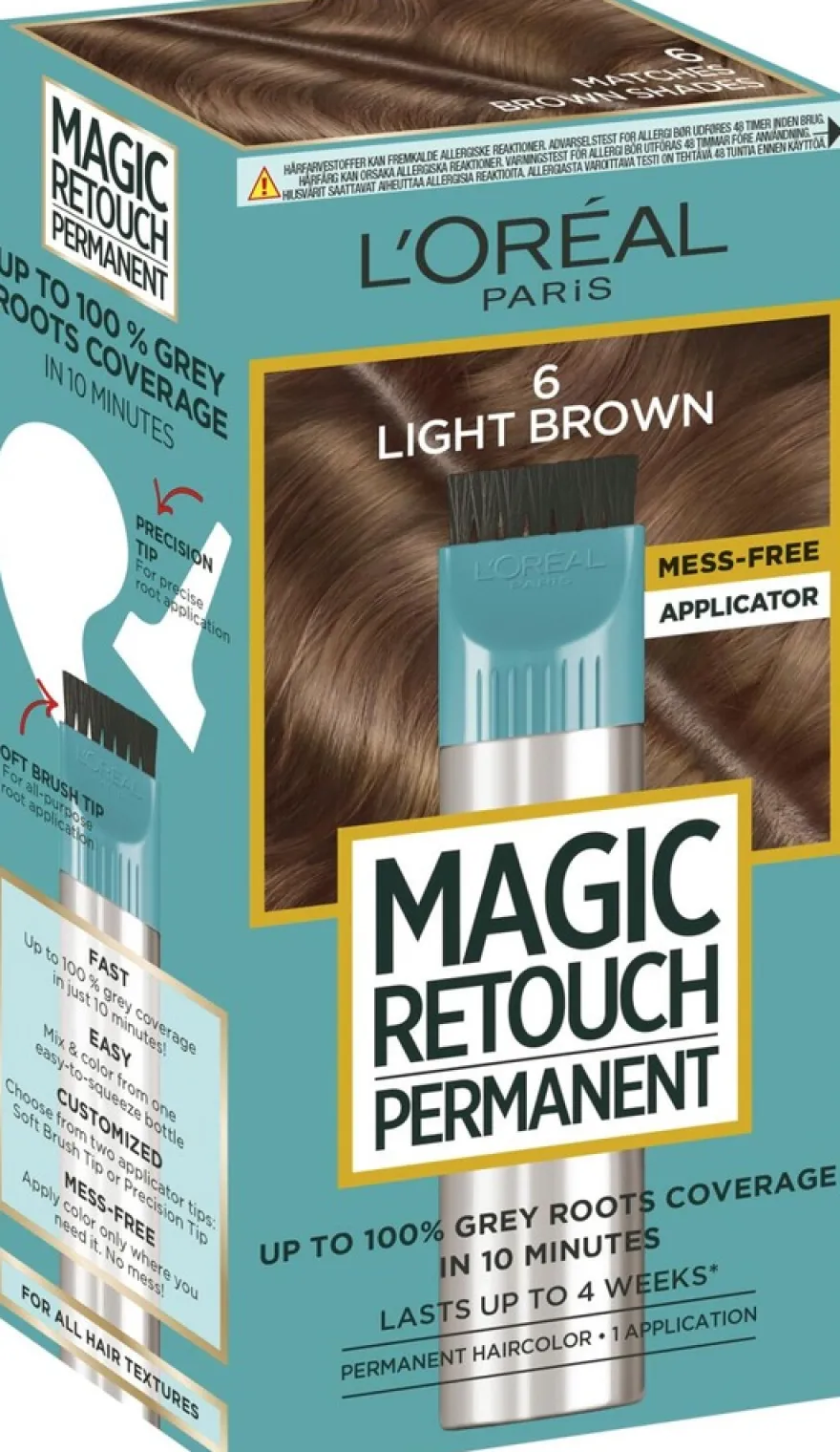 L'Oréal Paris Magic Retouch permanent 6 Light Brown kestoväri 1kpl