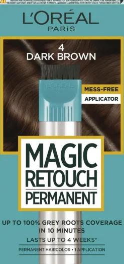 L'Oréal Paris Magic Retouch permanent 4 Dark Brown kestoväri 1kpl
