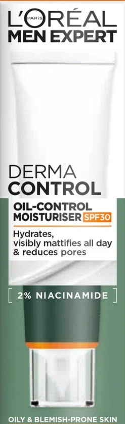 L'Oréal Paris Men Expert Derma Control päivävoide SPF30 herkälle iholle 40 ml