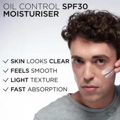 L'Oréal Paris Men Expert Derma Control päivävoide SPF30 herkälle iholle 40 ml