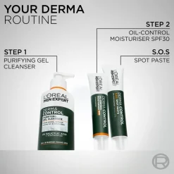 L'Oréal Paris Men Expert Derma Control puhdistusgeeli herkälle iholle 260 ml