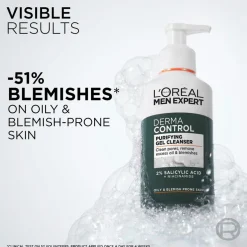 L'Oréal Paris Men Expert Derma Control puhdistusgeeli herkälle iholle 260 ml