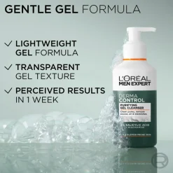 L'Oréal Paris Men Expert Derma Control puhdistusgeeli herkälle iholle 260 ml