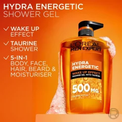 L'Oréal Paris Men Expert Hydra Energetic suihkugeeli normaalille iholle 1000 ml