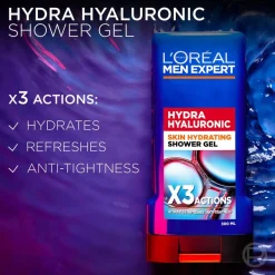 L'Oréal Paris Men Expert Hydra Hyaluronic suihkusaippua 300 ml