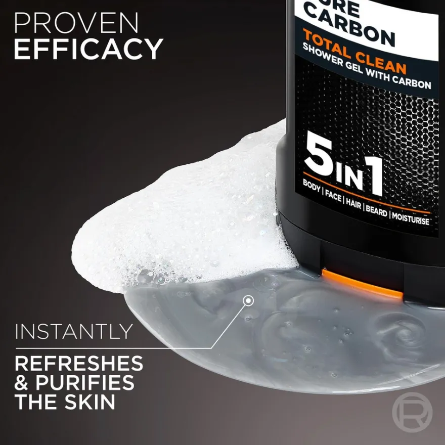 L'Oréal Paris Men Expert Pure Carbon 5in1 suihkugeeli 300ml