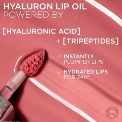 L'Oréal Paris Plump Ambition Hyaluron Lip Oil 650 Nude Macaron huuliöljy 5 ml