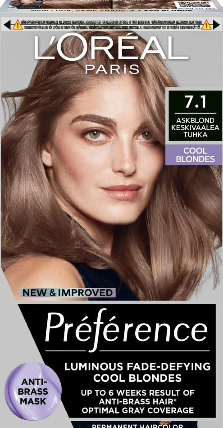 L'Oréal Paris Preference 7.1 Iceland keskivaalea tuhka kestoväri 1kpl