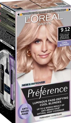 L'Oréal Paris Preference 9.12 Siberia vaalea helmiäistuhka kestoväri 1kpl