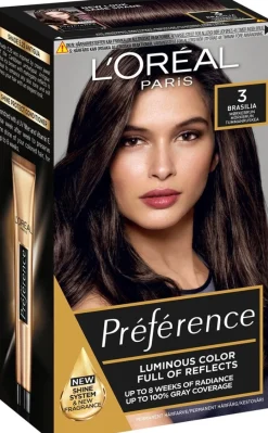 L'Oréal Paris Préférence 3 Brasilia Dark Brown Tummanruskea kestoväri 1kpl