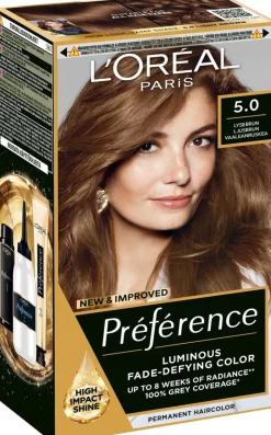 L'Oréal Paris Préférence 5.0 Rome Light Brown Vaalenaruskea kestoväri 1kpl