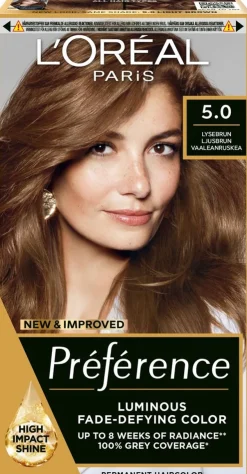 L'Oréal Paris Préférence 5.0 Rome Light Brown Vaalenaruskea kestoväri 1kpl