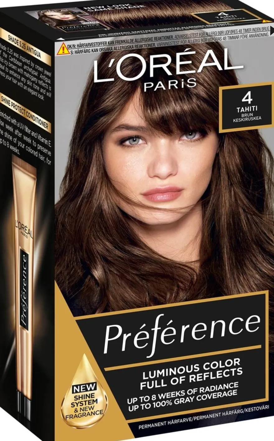 L'Oréal Paris Préférence 4 Tahiti Natural Brown Keskiruskea kestoväri 1kpl
