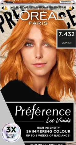L'Oréal Paris Préférence Vivid Colours Copper intensiivinen kestoväri 1kpl