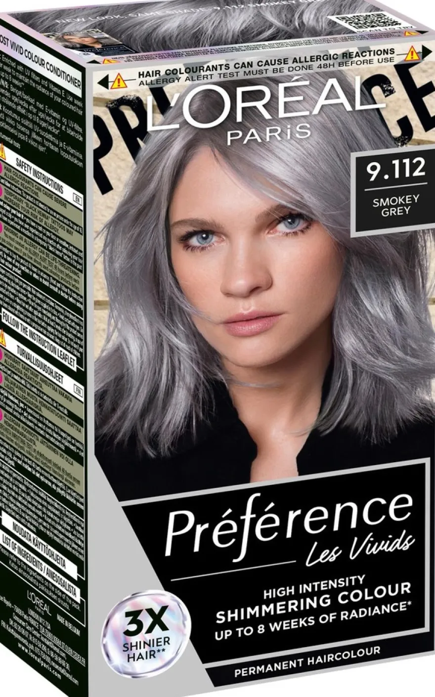 L'Oréal Paris Préférence Vivid Colours Smokey Grey intensiivinen kestoväri 1kpl