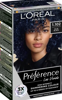 L'Oréal Paris Préférence Vivid Colours Blue Black intensiivinen kestoväri 1kpl