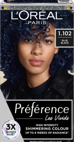 L'Oréal Paris Préférence Vivid Colours Blue Black intensiivinen kestoväri 1kpl