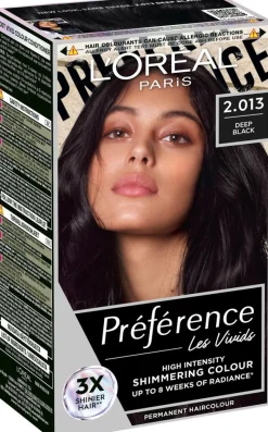 L'Oréal Paris Préférence Vivid Colours Deep Black intensiivinen kestoväri 1kpl