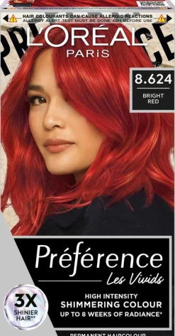 L'Oréal Paris Préférence Vivid Colours Bright Red intensiivinen kestoväri 1kpl