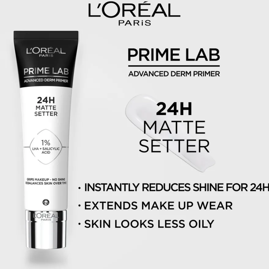 L'Oréal Paris Prime Lab Advanced Derm Primer 24H Matte Setter pohjustusvoide 30ml