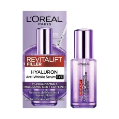 L'Oréal Paris Revitalift Filler 2,5% Hyaluronic Acid + Caffein Eye Serum silmänympärysalueelle 20 ml